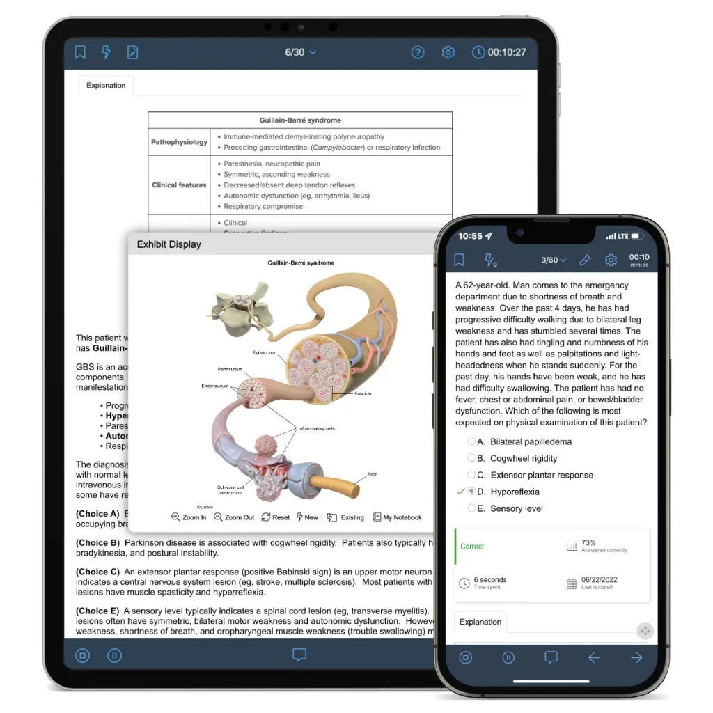 UKMLA AKT resources displayed on mobile devices