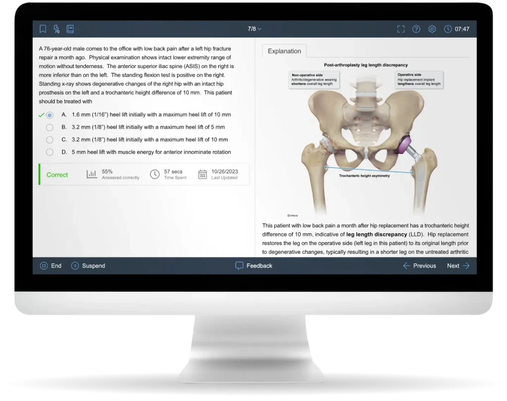 COMLEX Level 2 question and award-winning illustration example