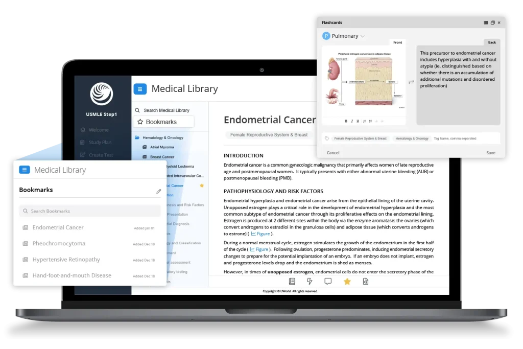 The UWorld Medical Library for medical students, residents, and practicing physicians