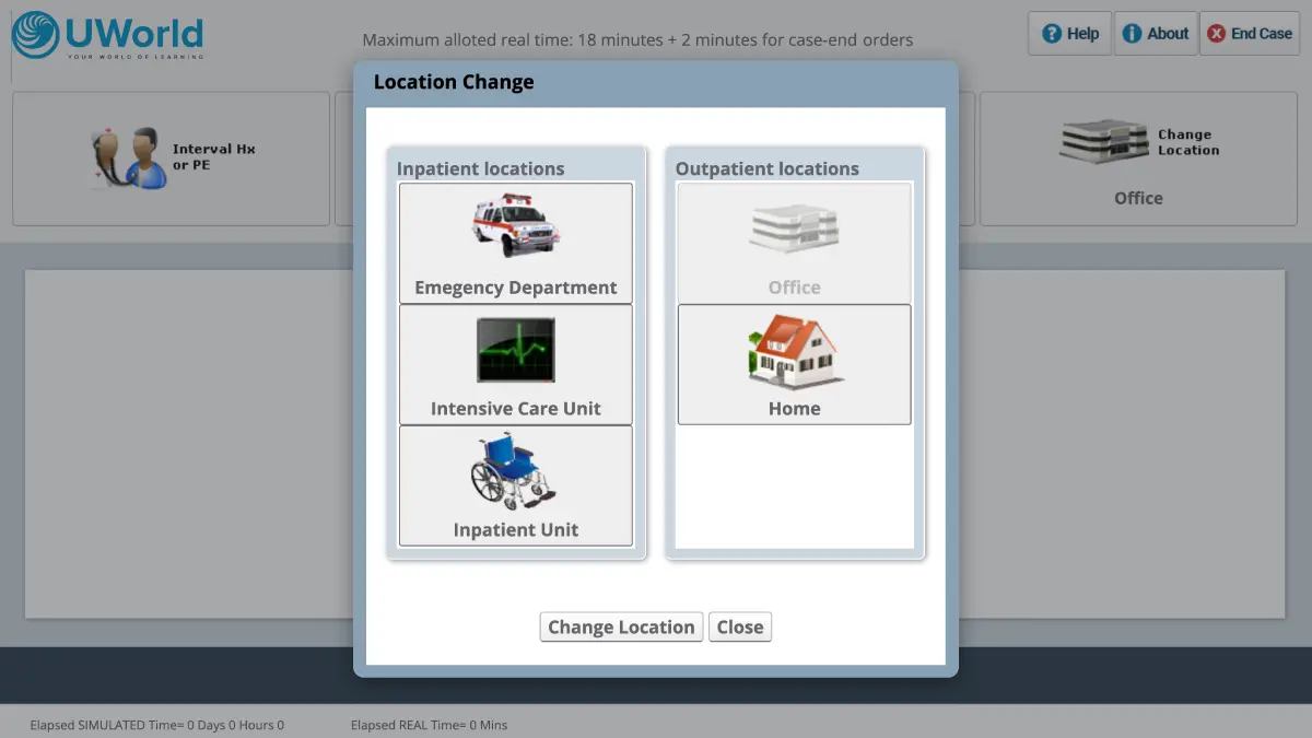 Example of UWorld CCS interactive cases