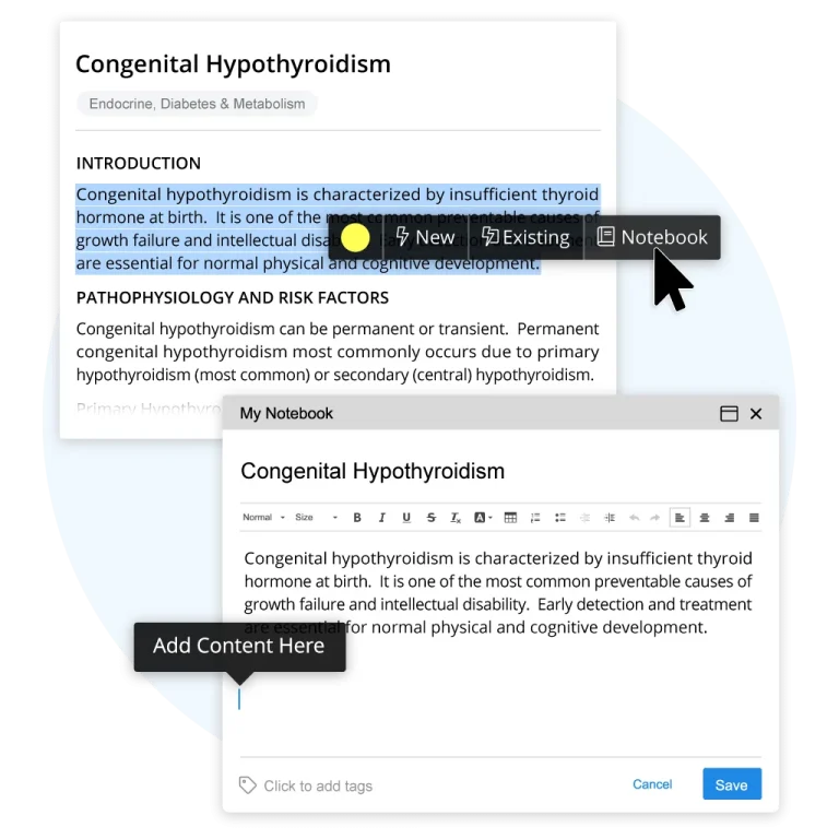 Highlighting a paragraph and adding to your UWorld Notebook