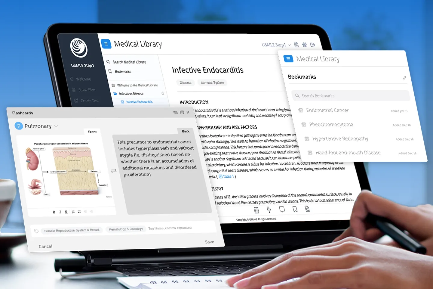The UWorld Medical Library for medical students, residents, and practicing physicians